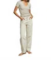 Perfectwhitetee Avril U Neck Rib Tee In Oatmeal In Gray