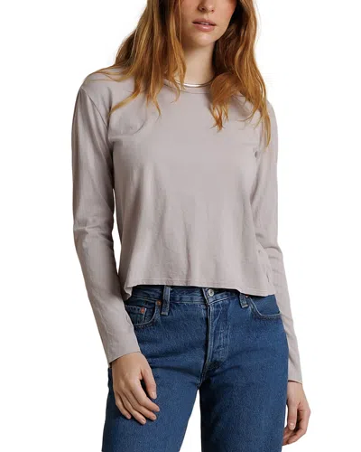 Perfectwhitetee Axel Cotton Crewneck Tee In Gray