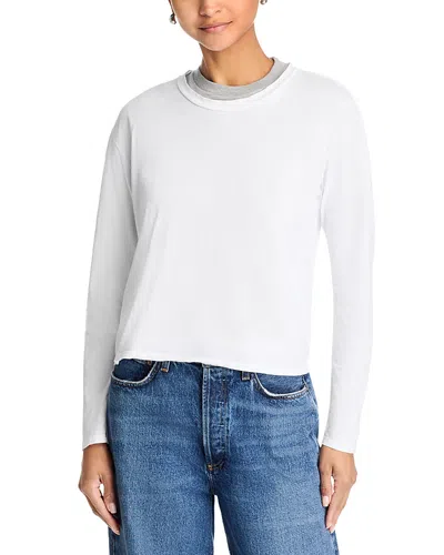 Perfectwhitetee Axel Long Sleeve Tee In White