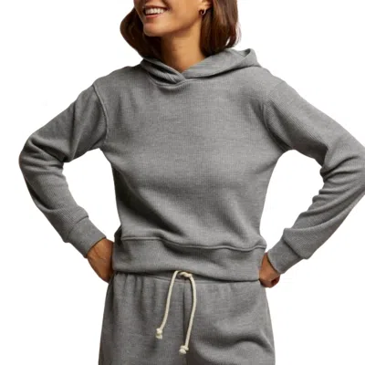 Perfectwhitetee Azalia Waffle Hoodie In Heather Grey In Gray