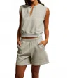 Perfectwhitetee Bari French Terry Shorts In Heather Grey In Gray