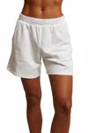 Perfectwhitetee Bari French Terry Shorts In White In White