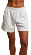 Perfectwhitetee Bari French Terry Sweatshort In White In White