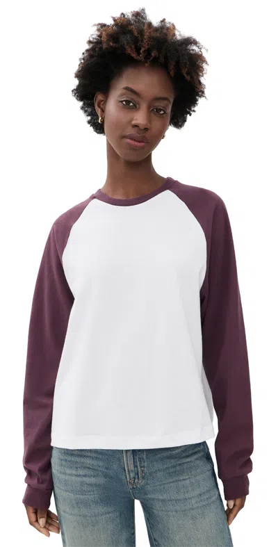 Perfectwhitetee Baseball Tee White/cherry Lacquer
