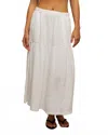 Perfectwhitetee Bella Double Gauze Midi Skirt In White In White