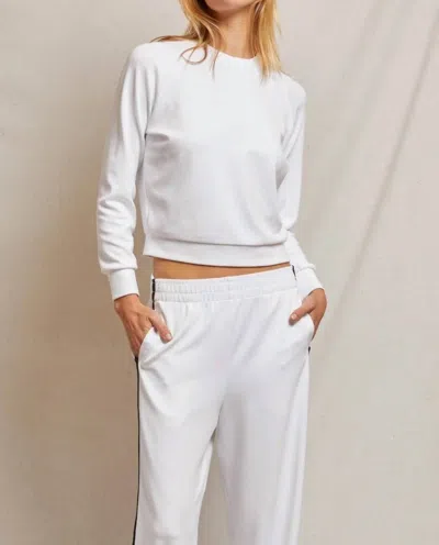 Perfectwhitetee Blair Raglan Sweatshirt In White