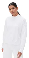 Perfectwhitetee Blake French Terry Crew Neck Sweatshirt White In White
