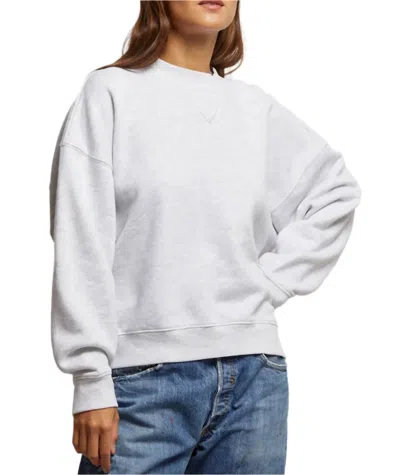 Perfectwhitetee Blake French Terry Crew Sweatshirt In Ash In Gray