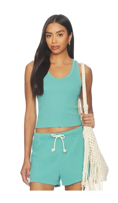 Perfectwhitetee Blondie Rib Bra Friendly Tank In Blue