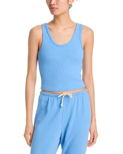 Perfectwhitetee Blondie Ribbed Tank Top In Blue