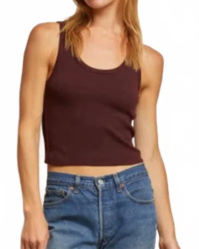 Perfectwhitetee Blondie Sleeveless Tank Top In Blackberry In Red