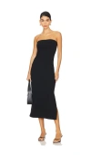 Perfectwhitetee Blondie Strapless Dress True Black In Black