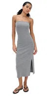 Perfectwhitetee Blondie Strapless Dress Dark Heather Grey In Gray
