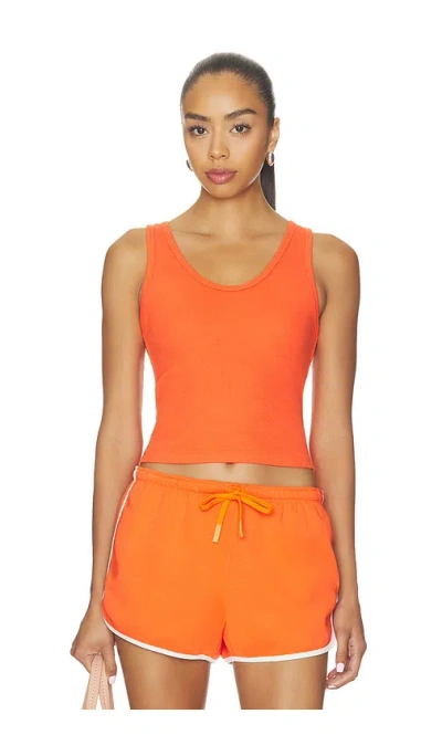 Perfectwhitetee Blondie Structured Rib Bra Friendly Tank In Brown