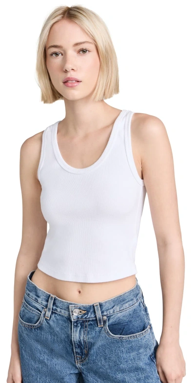 PERFECTWHITETEE BLONDIE STRUCTURED RIB BRA FRIENDLY TANK WHITE