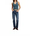 Perfectwhitetee Blondie Structured Rib Bra Friendy Tank In Slate In Blue