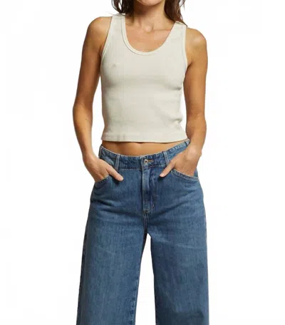 PERFECTWHITETEE BLONDIE STRUCTURED RIB BRA FRIENDY TANK IN SUGAR