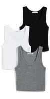 Perfectwhitetee Blondie Tank 3 Pack Essential In Multi