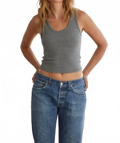 Perfectwhitetee Blondie Tank Top In Grey In Gray