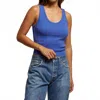 Perfectwhitetee Blondie Tank Top In Violet Blue In Blue