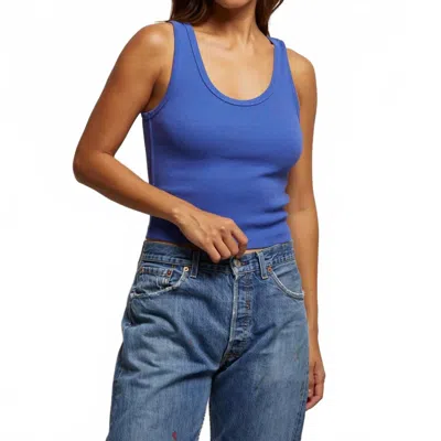 Perfectwhitetee Blondie Tank Top In Violet Blue