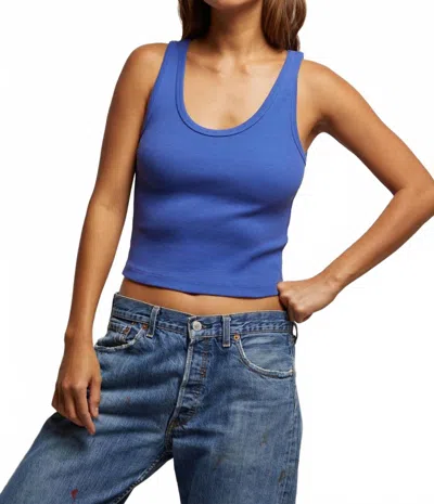 Perfectwhitetee Blondie Tank Top In Violet Blue