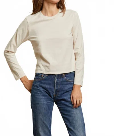 Perfectwhitetee Long Sleeve Crew Neck Top In Sugar In Multi