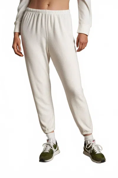 PERFECTWHITETEE BRUSHED JERSEY PULL ON SWEATPANT IN OFF-WHITE