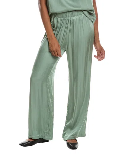 Perfectwhitetee Camile Luxe Satin Straight Leg Pant In Green