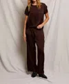 Perfectwhitetee Stella Velour Shrunken Raglan Sweatshirt In Blackberry In Multi