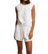 Perfectwhitetee Carli Summer Boucle Tank Top In White In White