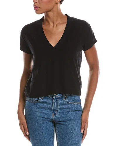 Perfectwhitetee Chase Slub Jersey V-neck T-shirt In Black