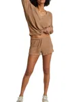 Perfectwhitetee Clapton Short In Walnut In Brown