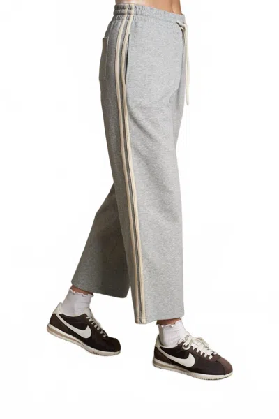 Perfectwhitetee Claud Travel Track Sweats Joggers In Heather Grey In Gray
