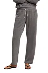 Perfectwhitetee Collins Cotton Fleece Straight Leg Sweatpant In Dark Heather Grey In Gray