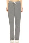 Perfectwhitetee Collins Fleece Straight Leg Sweatpants In Dark Heather Grey In Grey
