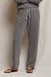 Perfectwhitetee Collins Cotton Fleece Straight Leg Sweatpant In Dark Heather Grey In Gray