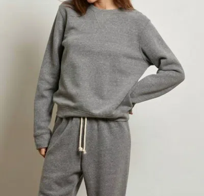 Perfectwhitetee Core Fleece Long Sleeve Sweatshirt In Dark Heather Grey In Multi