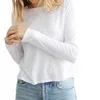 Perfectwhitetee Cotton Boxy Long Sleeve Tee In White In White