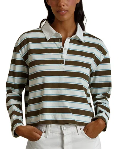 Perfectwhitetee Cotton Collared Rugby Long Sleeve Shirt In Multi