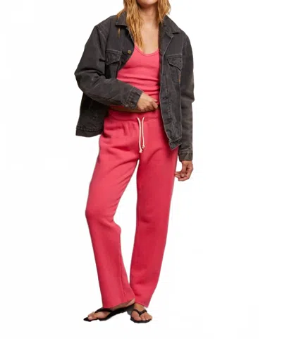 Perfectwhitetee Collins Fleece Straight Leg Sweatpants In Pink Bloom
