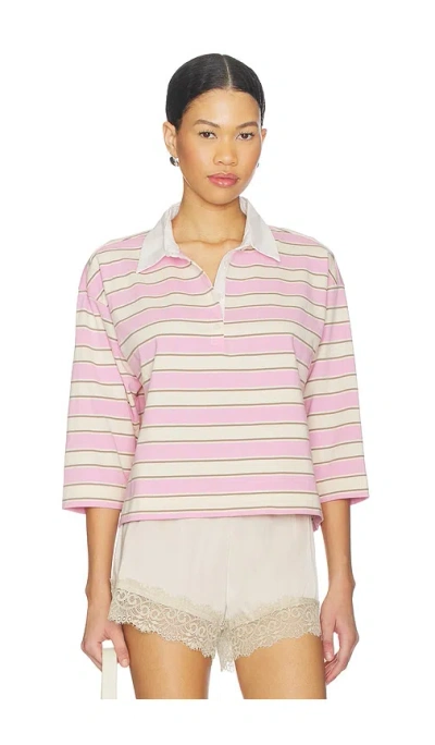 Perfectwhitetee Cotton Rugby Polo In Multi
