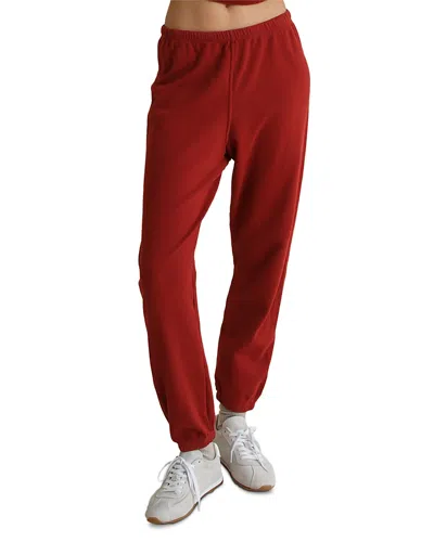 Perfectwhitetee Cotton Terry Cinched Hems Sweatpants In Red
