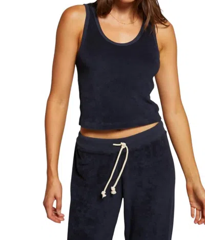 Perfectwhitetee Cruise Tank Top In Navy In Blue