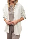 Perfectwhitetee Cypress Fleece Jacket In Oatmeal In White