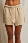 Perfectwhitetee Dani Summer Boucle Shorts In Putty