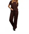 Perfectwhitetee Delphine Satin Tee In Blackberry In Multi