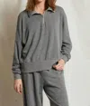 Perfectwhitetee Drake Half Zip Sweatshirt In Heather Grey In Gray