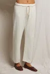 Perfectwhitetee Drew Recycled Cotton Straight Leg Pant In Off White In White