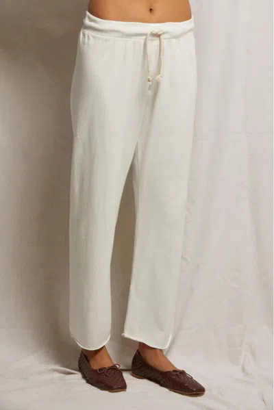 Perfectwhitetee Drew Recycled Cotton Straight Leg Pant In Off White